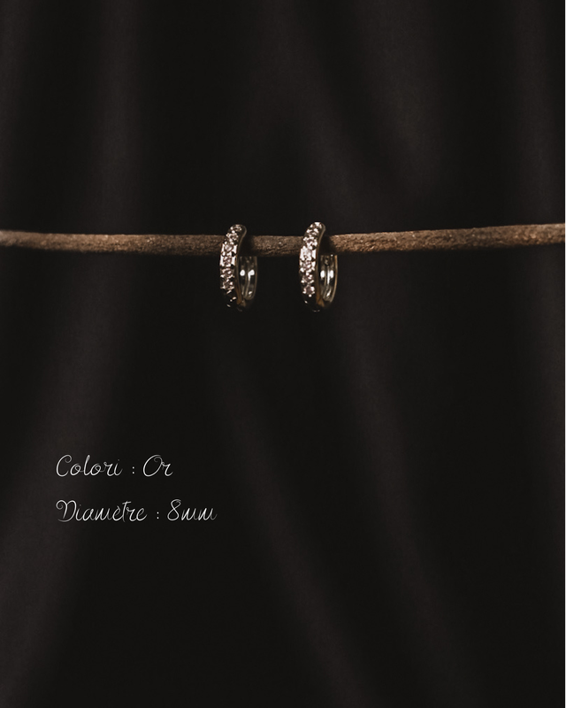 Anneau brillant • Doré