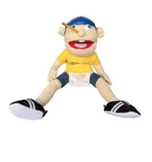 Jeffy grote handpop knuffel (60cm)