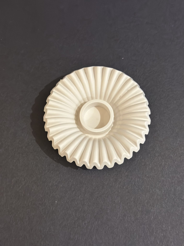 HANDMADE WAVY TAPERED CANDLE HOLDER 