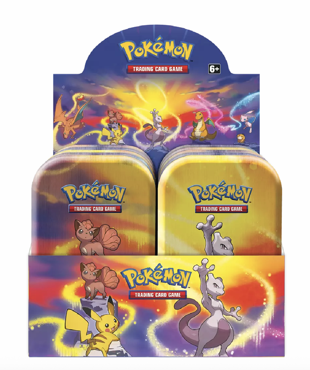 Pokemon Display 10 Mini Tins Pouvoirs de Kanto scellage  FR