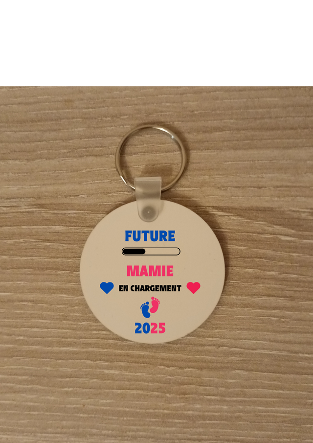 Porte clé future mamie 