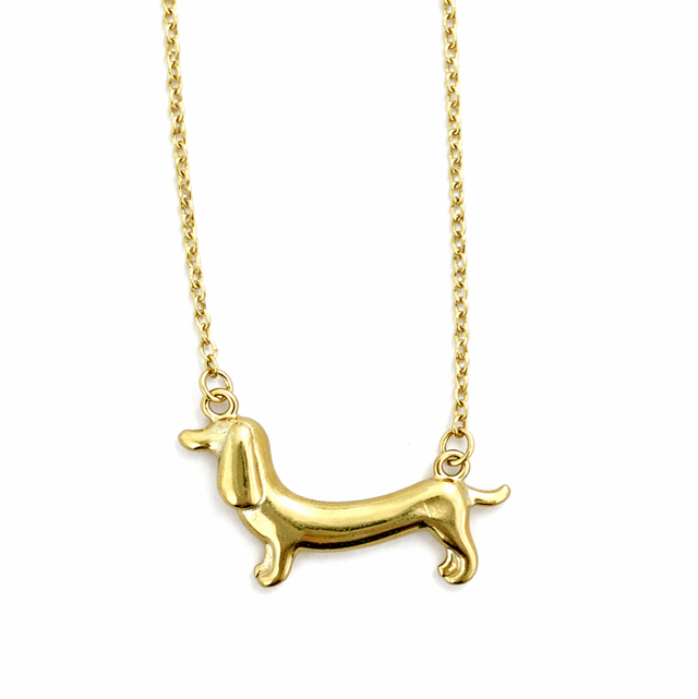 Cadena acero dorado teckel 