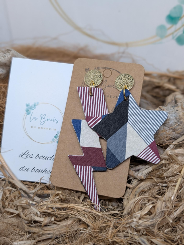 Boucles d&#039;oreilles Asymétrique forme géométrique mo645