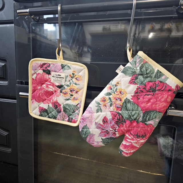 Ensemble de cuisine en tissus upcyclés