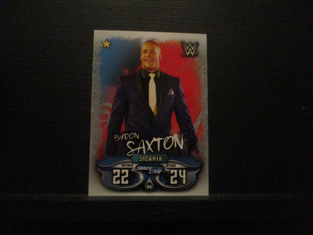 Byron Saxton - Smackdown Live Slam Attax Live Original Trading Card #155