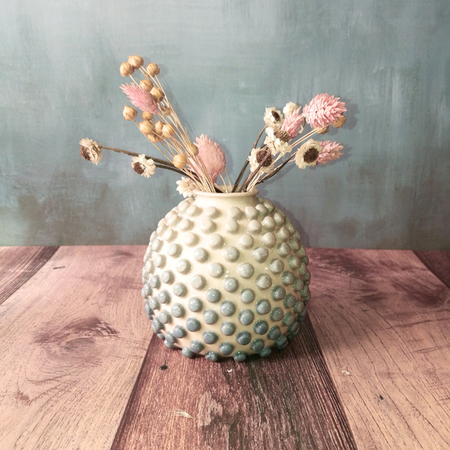 soliflore bulles bleu grisé