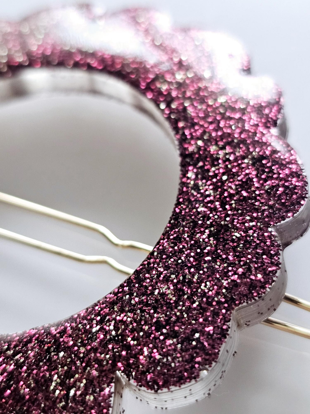 BARRETTE FLEUR PRUNE