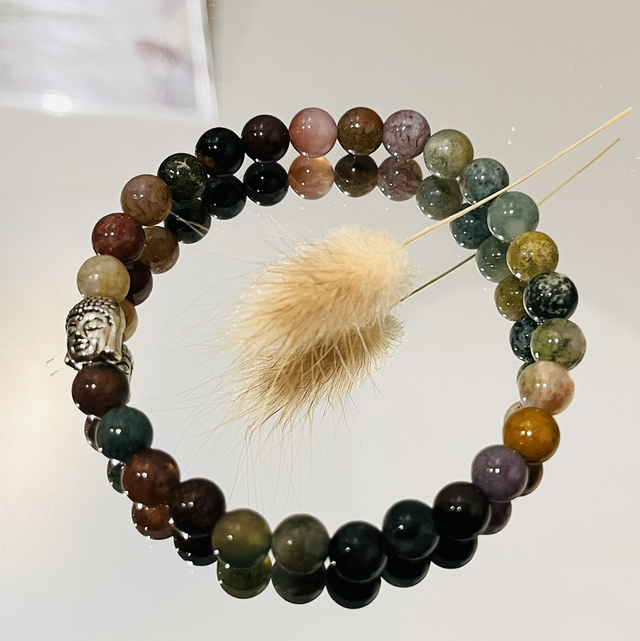 Agate indienne 6 mm - Pardonner - Apaisement émotionnell