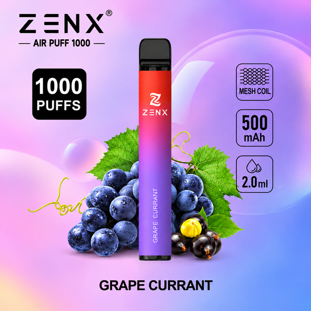 ZENX Air Puff 1000 – Grape Currant – 20 mg