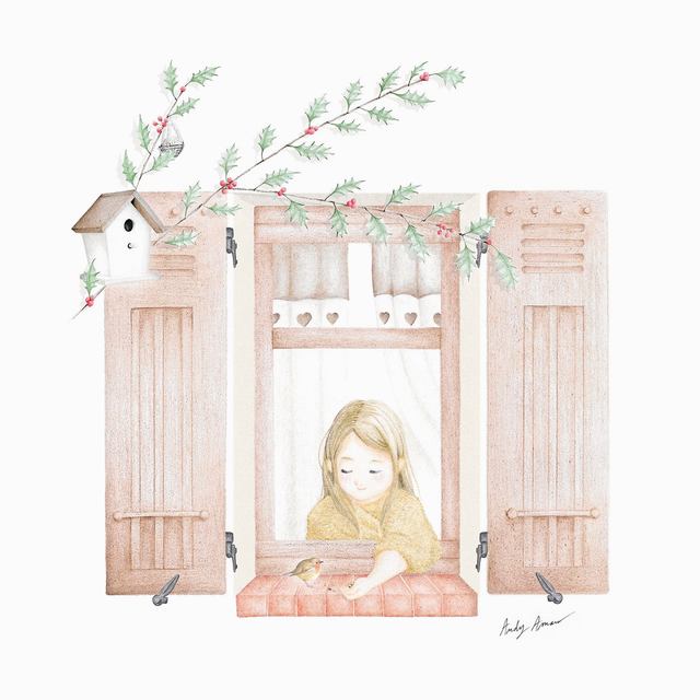 Impression d&#039;art - Les baies du rouge-gorge 