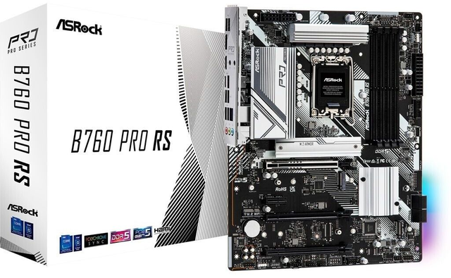 02.2.0093 – Scheda Madre ASRock B760 Pro RS DDR5 – ATX versatile con PCIe 5.0 e LAN 2.5G per Intel 12ª/13ª/14ª Gen