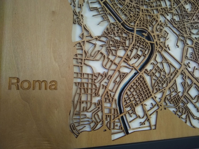 B03 – Carte de Rome 3D – Décoration Murale