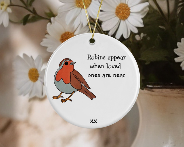 "Personilised" Memorial Ceramic Hanging Decoration