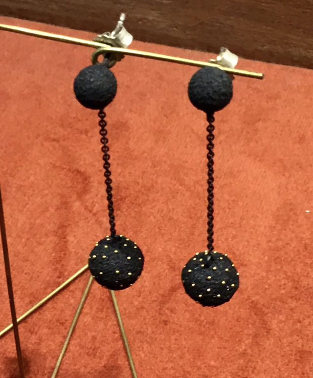 Dotted Lava Drop Sphere Studs