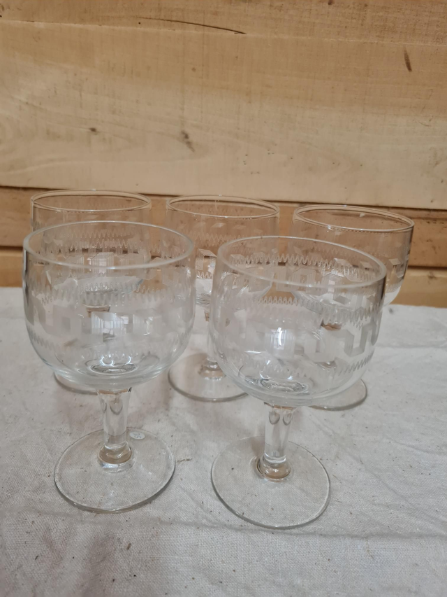 Verres vintage H 12.5 Diam 7 cm