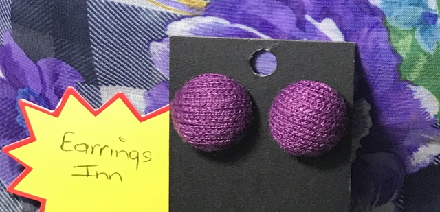 Purple Fabric Studs Plain - FSP01