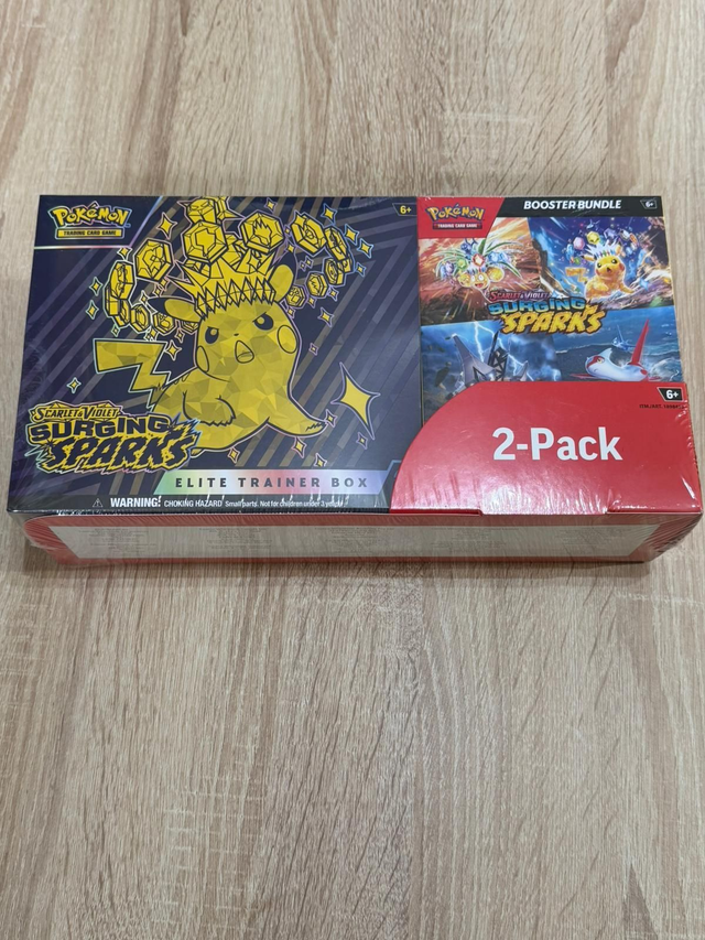 Pokémon TCG – Scarlet & Violet: Surging Sparks – ETB + Booster Bundle 2-Pack (Caja Sellada)