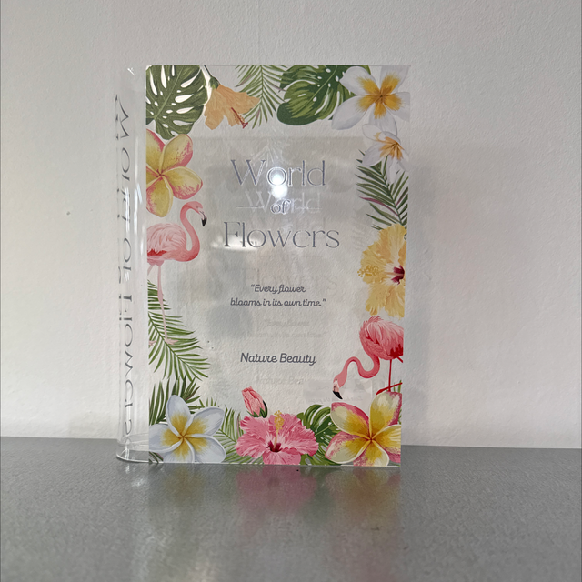 World of flowers Acrylic Vase