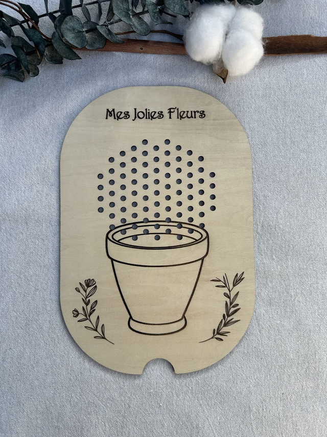 Plaque d&#039;activité compatible IKEA Trofast - Pot de fleurs 