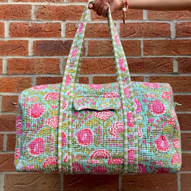 Green/Pink Duffle Bag