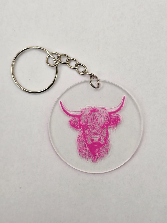 PINK COW KEYRING - ADROIT CREATIONS