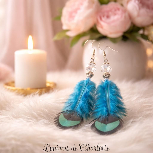 Boucles d'oreilles "Cristal de roche" BO-008