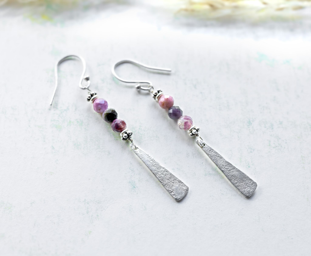 Pendientes de plata 925 con gemas