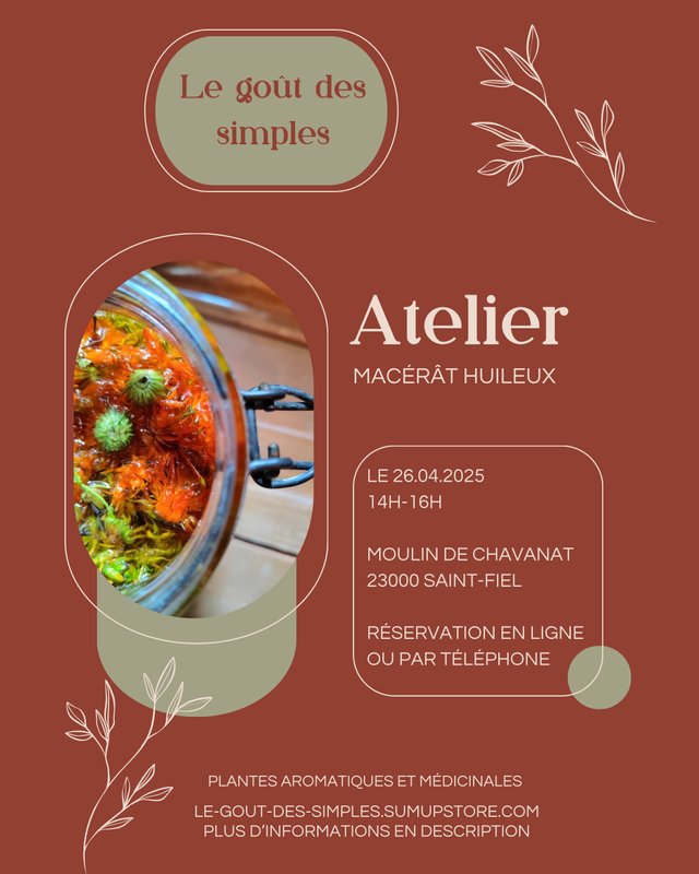 Atelier macérât huileux