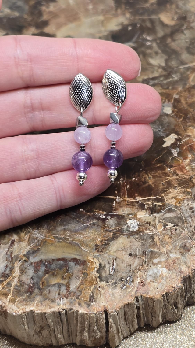 Boucles d'oreilles Améthyste