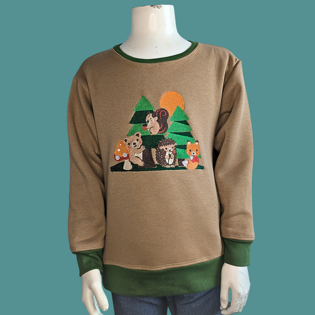Woodland Friends embroidered Sweatshirt 