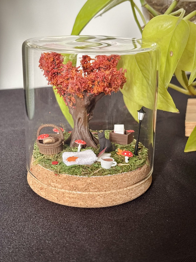 🍃 Terrarium verre 10cm - Édition automne