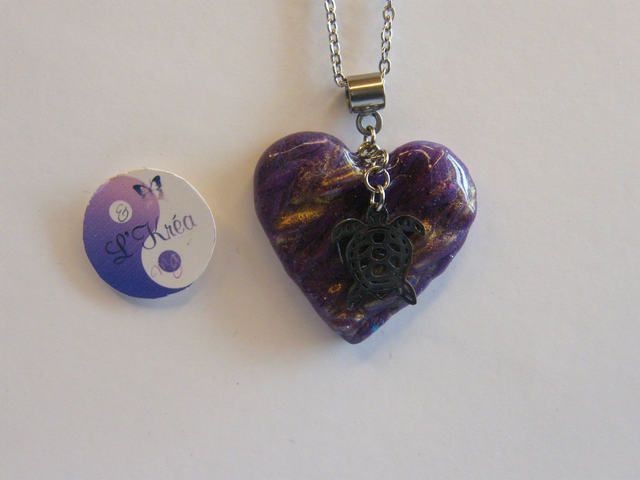 Coeur tressé Violet