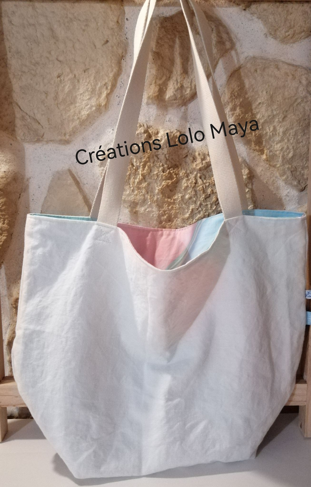 Grand sac de plage tout coton