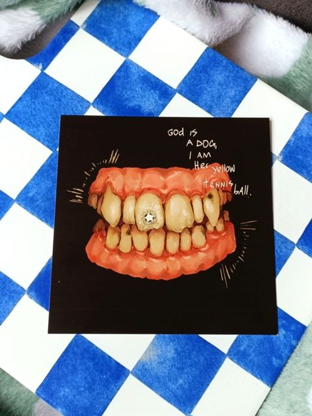 god teeth - square print