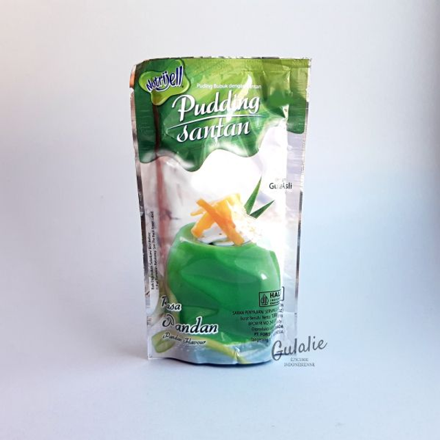 NUTRIJELL Pudding Santan Rasa Pandan - Préparation de Crème de Coco Pandan