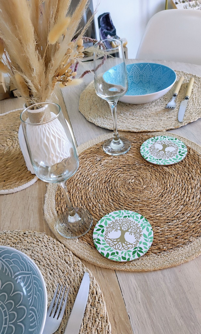 6 Sous-verres Arbre de vie