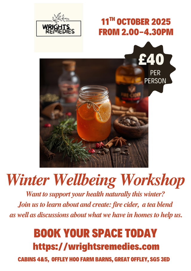 Winter Wellness Workshop 5th October 2026  1.00pm-3.30pm