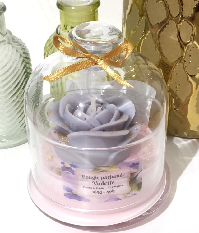 Bougie cloche violette