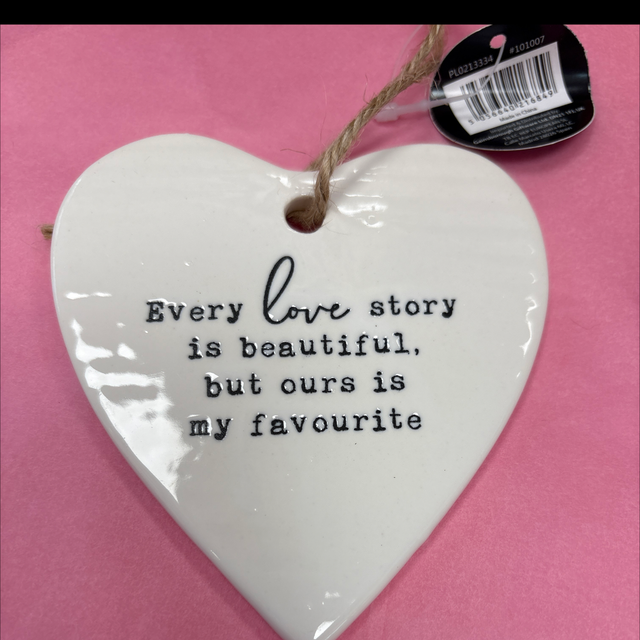 Every love story ceramics heart 