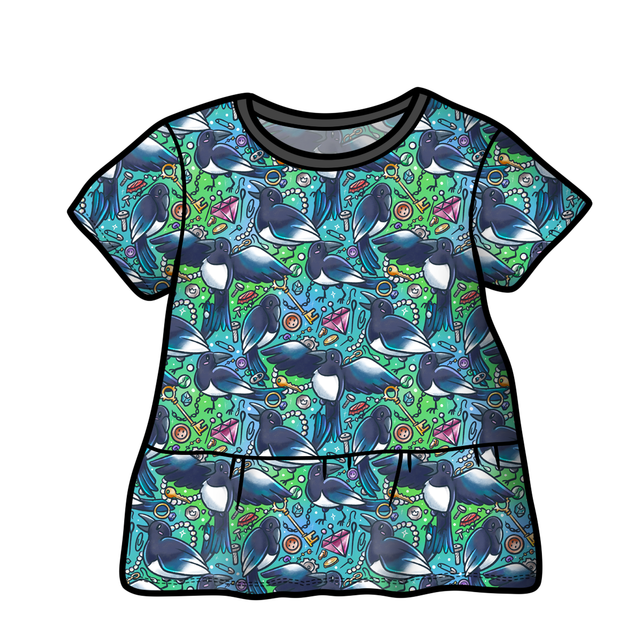 Dreamweaver 'Mr Magpie' Peplum Top