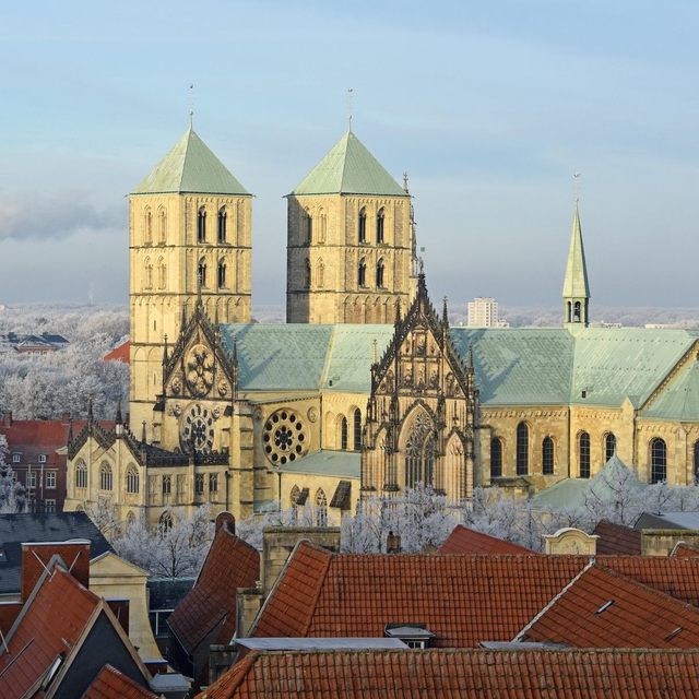 Dom im Winter von oben