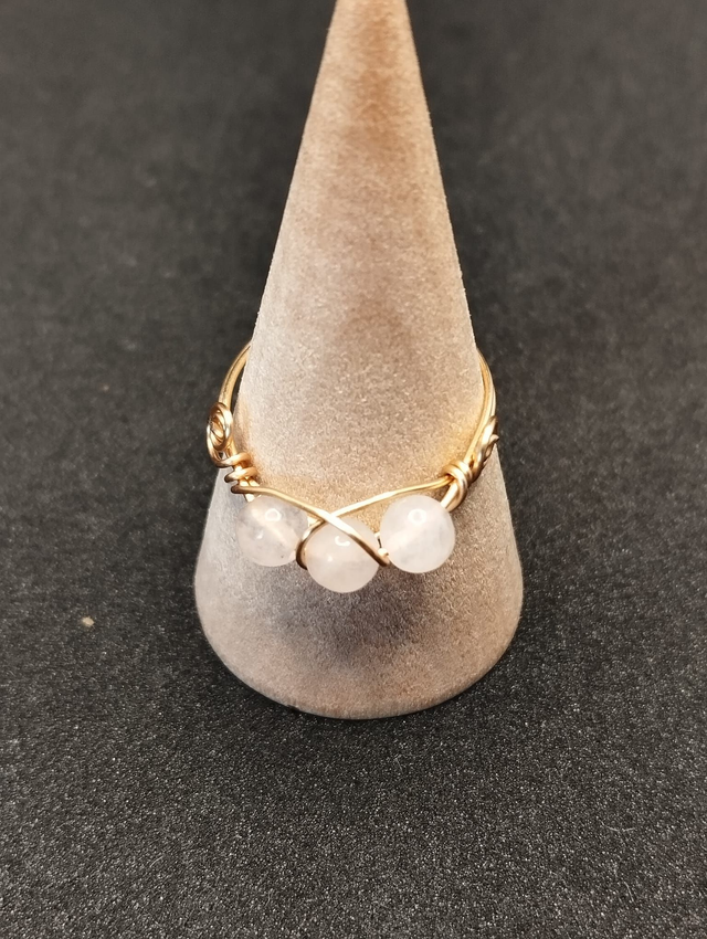 Bague en quartz rose