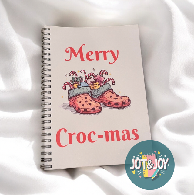 Merry Croc-mas A5 notebook