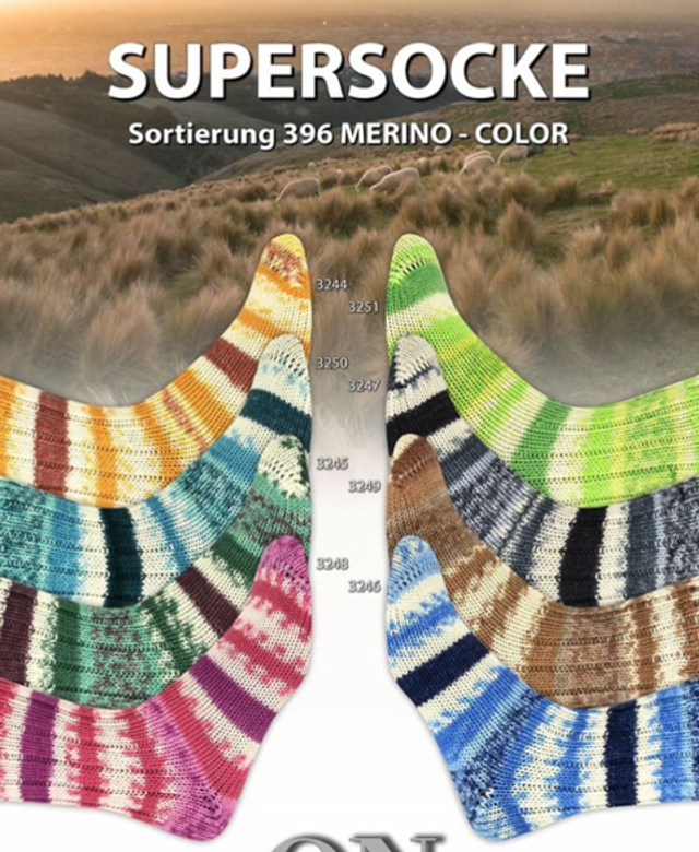 Merino Color 6-Fach Sort.396