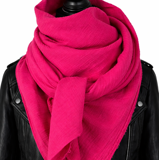 Foulard Framboise – Gaze de coton