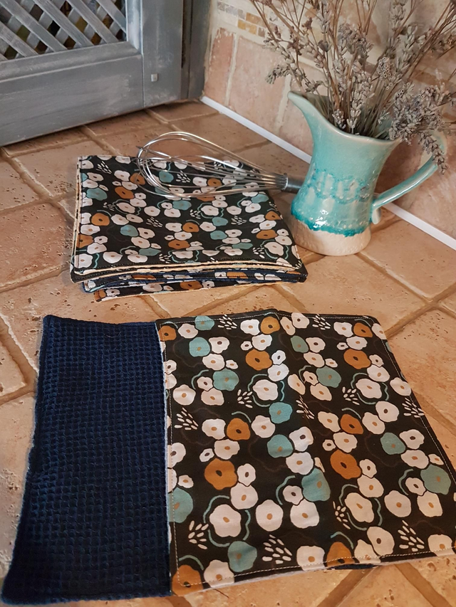 1 feuille d'essuie-tout floral vintage (coloris au choix)