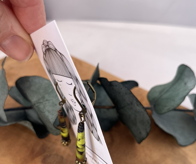 Boucles d’oreilles perles de papier