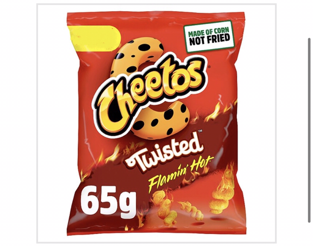 Cheetos Twisted Flamin' Hot Snacks Crisps 65g