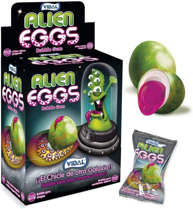 Vidal Alien Eggs Bubble Gum Melon & Pineapple