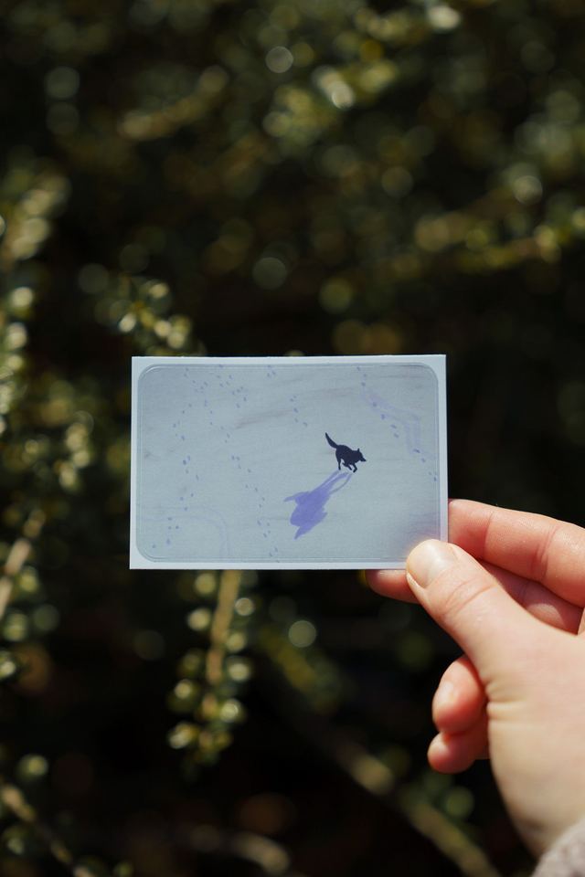 wolf running sticker